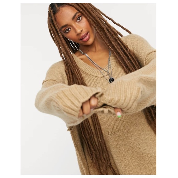 FREE PEOPLE BOHO TUNIC PULLOVER SWEATER TOP A3C - Picture 9 of 16